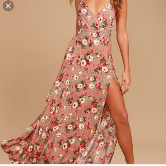 Lulus Dresses & Skirts - Lulu's floral maxi with front slit